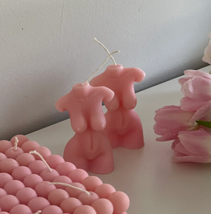 PINK TORSO CANDLE CURVY