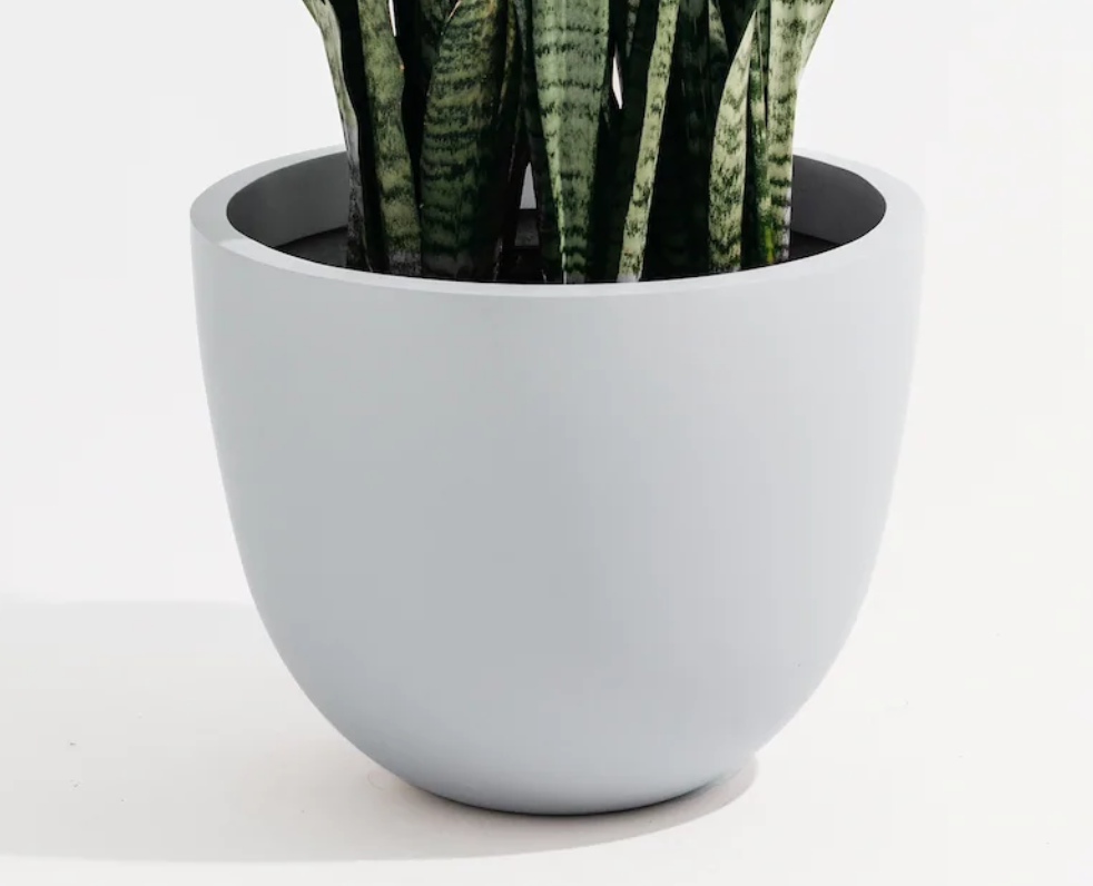 Matte White Round Planter